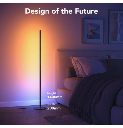 Energy-Efficient RGBICW Smart Corner Floor Lamp [Energy Class F] for Illuminating Corners